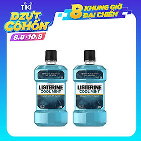 Combo 2 Nước Súc Miệng Hương Bạc Hà Listerine Cool Mint (750ml/Chai)