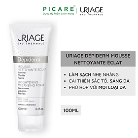 Sữa Rửa Mặt Uriage Depiderm Mousse Nettoyante Eclat làm Sáng, Sạch và Thanh Khiết Làn Da