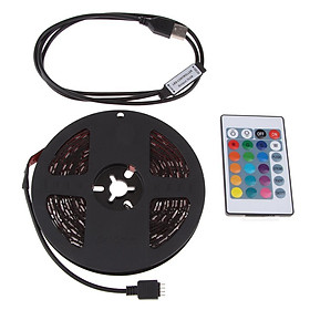 5m LED RGB Light Strip & Remote Control Home Decor Kit for TV Computer Wall