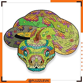 PLUZZLE Bộ xếp hình gỗ thông minh puzzle đồ chơi ghép hình – Tỵ – Con Rắn – PZ136