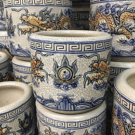 Mua Bát Hương Men Rạn Đắp Nổi 3D Cao Cấp Bát Tràng