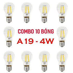 Mua Combo 10 bóng đèn LED  A19 4W đui xoáy E27 chống nước siêu rẻ đẹp chuyên dụng cho trang trí