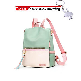 Balo nữ mini thời trang balo sắc cầu vòng KN7 Tặng móc khóa thỏ trắng
