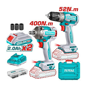 Mua BỘ COMBO MÁY KHOAN TDLI20453 1 & MÁY SIẾT BULOONG TIWLI2040 KHÔNG CHỔI THAN DÙNG PIN 20V TOTAL TCKLI20271 - HÀNG CHÍNH HÃNG