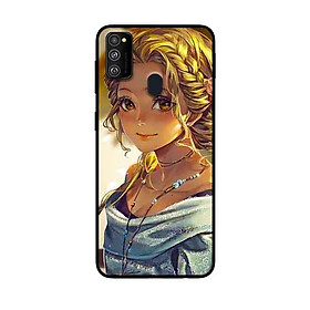 Ốp Lưng in cho Samsung Galaxy M30s Mẫu Cô Gái Tóc Vàng - Hàng Chính Hãng