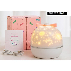 Mua Đèn ngủ chiếu sao vũ trụ đại dương cổ tích xoay tự động dùng trang trí phòng ngủ tuyệt đẹp (tặng kèm 6 tấm phim
