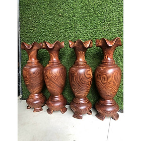 Mua Cặp lục bình ( lộc bình ) phong thủy hút tài lộc bằng gỗ trắc kt cao 40×13cm