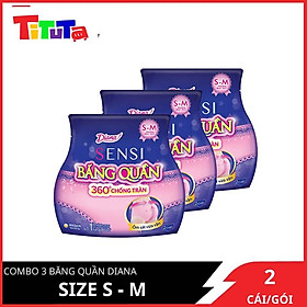 Combo 3 Băng vệ sinh Diana Sensi băng quần size S-M-1909