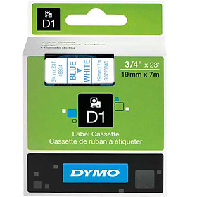 Nhãn in D1 19mm x 7m xanh dương trên trắng S0720840