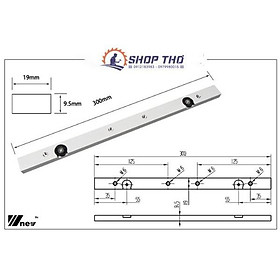 Mua Thanh trượt nhôm 30cm CNC liền khối chuyên dùng để chế bàn cưa bàn phay gỗ