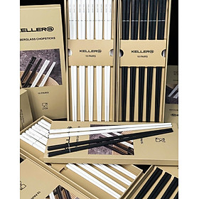 Set 10 đôi đũa Keller@ Germany - Biểu tượng cỏ 4 lá may mắn hàng chính hãng