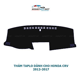 Thảm Taplo dành cho xe Honda CRV 2012 đến 2021 chất liệu Nhung, da Carbon, da vân gỗ