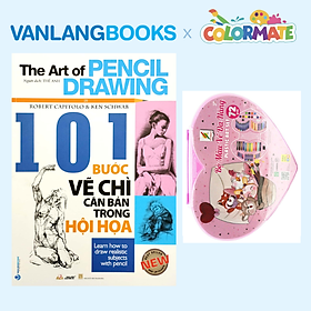 Sách 101 Bước Vẽ Chì Căn Bản Trong Hội Họa + Bộ Màu Vẽ Đa Năng CM-72 - Vanlangbooks x Colormate