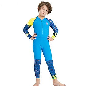 Children's Snorkeling Suit Long-Sleeved One-Piece Swinwear Upf50+ Lycra Diving Surf Clothing