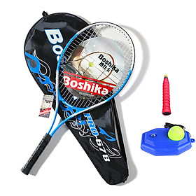 Vợt tennis hợp kim nhôm chống va đập nhẹ với túi đựng quần vợt tập luyện và cán vợt tennis-Màu xanh dương