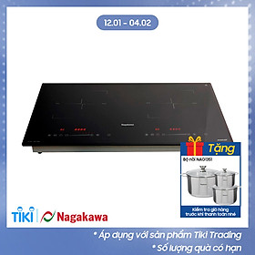 Bếp Âm Từ Đôi Premium Nagakawa NAG1202M (73 cm) - Hàng Chính Hãng