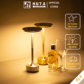 Mua Đèn Bàn Led Quầy Bar Nhà Hàng HUTA AL4 Cảm Ứng Pin Sạc Tích Điện Điều Chỉnh Ánh Sáng Vàng Trang Trí Quán Cà Phê Lounge Sự Kiện Bàn Ăn