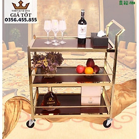 Mua XE ĐẨY THỨC ĂN NƯỚC UỐNG INOX 3 TẦNG