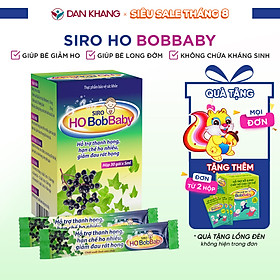 Siro ho cho bé BobBaby Dân Khang giúp thanh họng giảm ho và đau rát họng hộp 30 gói x 5ml