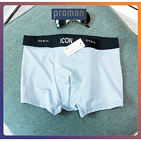 Quần lót nam thun lạnh Boxer ICON Denim, Quần sịp nam thun lạnh cạp to siêu cấp SI01 (che tên) - PROMAN