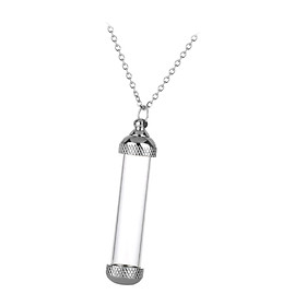 Acrylic Container Urn Necklace Pendant Titanium Steel Cremation Jewelry Memorial Pendant Perfume Container Tube Birthday Gift