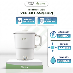 Bình đun điện E-pro - Đun sôi và giữ ấm - 800ml - 600W