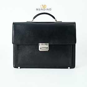 Cặp da công sở Mandino M1002 da Saffiano cao cấp có khoá số