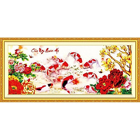 Mua tranh đính đá Cửu ngư quần hội - chưa đính