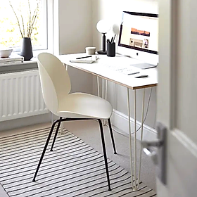 Mua Ghế ngồi trang điểm màu trắng Ghế học bài thân nhựa chân thép đơn giản Ghế nhựa tựa lưng cao cấp Beetle– Nội thất Capta