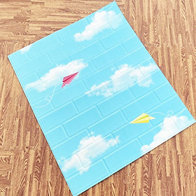 Bộ 10 Tấm Xốp Dán Tường 3D Hoạt Hình Trẻ Em Dễ Thương, Nhiều Hoạt Tiết Cute, Dày Dặn Chống Va Đập  - BẦU TRỜI