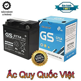 Bình ắc quy GS GT5Acho Wave, Future, Sirius, Jupiter, Magic,Star, Elegant