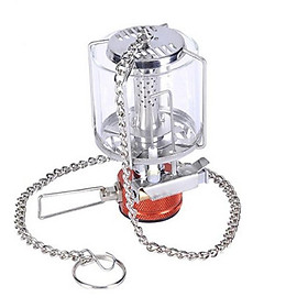 Mini Portable Camping Lantern Gas Light Tent Lamp Torch Hanging Glass Lamp
