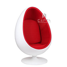 Mua Ghế thư giãn EGG Nội thất Capta Ghế thư giãn thân trắng nệm đỏ nhựa Composite phủ bóng nệm vải đỏ