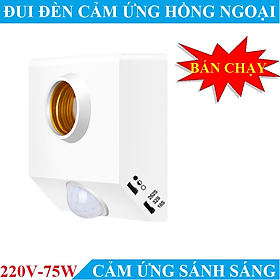 Mua Đui đèn cảm biến chuyển động hồng ngoại loại tốt nút gạt 220V 75W