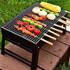 Hình ảnh Bếp Nướng Than Hoa Nướng BBQ Kèm Vỉ Nướng Hình Chữ Nhật- Gấp Gọn Tiện Lợi - Hàng Chính Hãng MINIIN