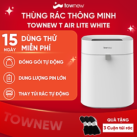 Mua Thùng Rác Thông Minh TOWNEW T AIR LITE (WHITE) - Tự động đóng gói và thay túi rác - Bản Quốc Tế - Hàng Chính Hãng