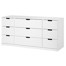 BANALDO, Tủ đựng đồ lưu trữ 3 tầng 9 hộc kéo DRA_057, 160x47x76cm