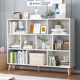 Mua Kệ Sách Gỗ Đa Tầng FIVO Mã FB60 Màu Trắng  Nội Thất Lắp Ráp Đơn Giản  Chất Liệu MDF Phủ Melamine Chống Thấm Bề Mặt Cực Tốt  Có Kèm Tấm Lưng