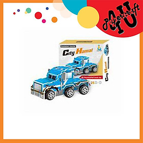 Xe mô hình tự láp ráp có động cơ dây cót