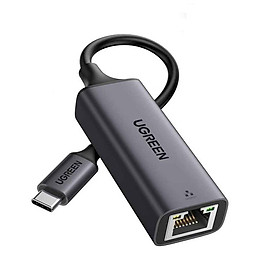 Ugreen UG15727CM199TK USB Type C sang Lan Gigabit 10/100/1000M Bộ chuyển đổi usb-c rj45 chất liệu nhôm màu đen - HÀNG CHÍNH HÃNG