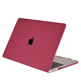 Ốp lưng nhựa nhám màu Đỏ Đô bảo vệ cho Macbook đủ dòng