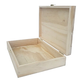 Hộp đựng quà tặng bằng gỗ thông tự nhiên, [TẶNG MÓC KHÓA GỖ NGẪU NHIÊN],hộp được thiết kế nắp mở tiện dụng, có khóa chắc chắn thích hợp làm hộp quà tặng, hộp lưu trữ vật dụng