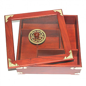 Mua Khay mứt tết gỗ hương vuông 5 ngăn K688