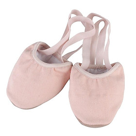 Giày múa ba lê múa ba lê múa ba lê trẻ em thực hành ballerina giày pointe woman nửa chân cover giày nhảy bụng Color: Leather Shoe Size: XXL(25.5-26 CM)