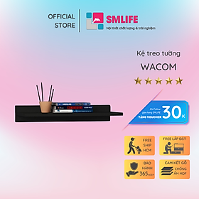 Kệ gỗ treo tường trang trí hiện đại SMLIFE Wacom  | Gỗ MDF dày 17mm chống ẩm | D60xR20xC12cm -  Màu