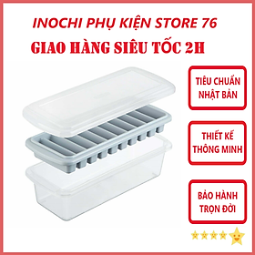 Mua Khay Làm Đá Viên Kari Có Hộp Đựng Và Nắp Khử Mùi Tủ Lạnh Sản Xuất Theo Tiêu Chuẩn Xuất Nhật Bản   EU Đảm Bảo An Toàn Sức Khỏe Người Sử Dụng- Chính Hãng Inochi ( Tặng kèm khăn lau pakasa) Giao màu ngẫu nhiên