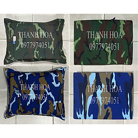 Mua Gối hơi bộ đội  gối mút lính rằn ri van 2 chiều cao cấp