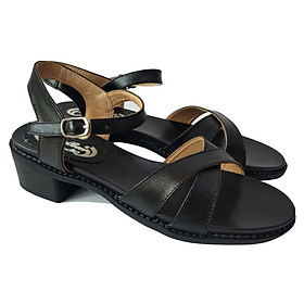 Giày Sandal Cao Gót BIGGBEN Da Bò Thật Cao 4 Phân SDCG52