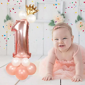 Bóng bơm hơi hình chữ số 80cm QB34 trang trí tiệc sinh nhật Bóng bay tráng nhôm 100% y hình