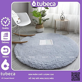 Mua Thảm Lông CỪU xoăn tròn | 1m và 80cm | Màu Xanh xám | Trải sàn | Chụp ảnh siêu đẹp | TUBECA